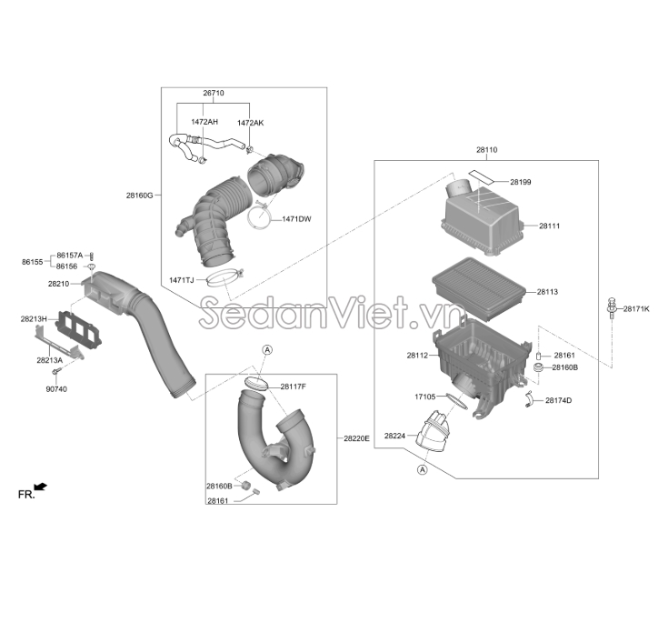 Lọc gió động cơ KIA Cerato 2019