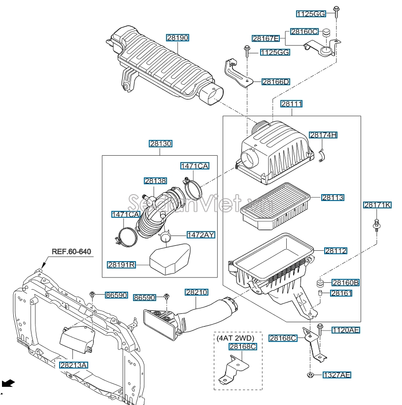 Lọc gió động cơ KIA Morning 2015
