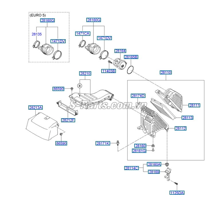 Lọc gió động cơ Hyundai Santafe 2013-2015