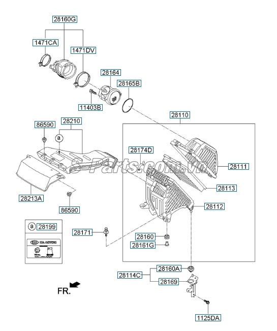 Lọc gió động cơ Hyundai Santafe 2013-2015