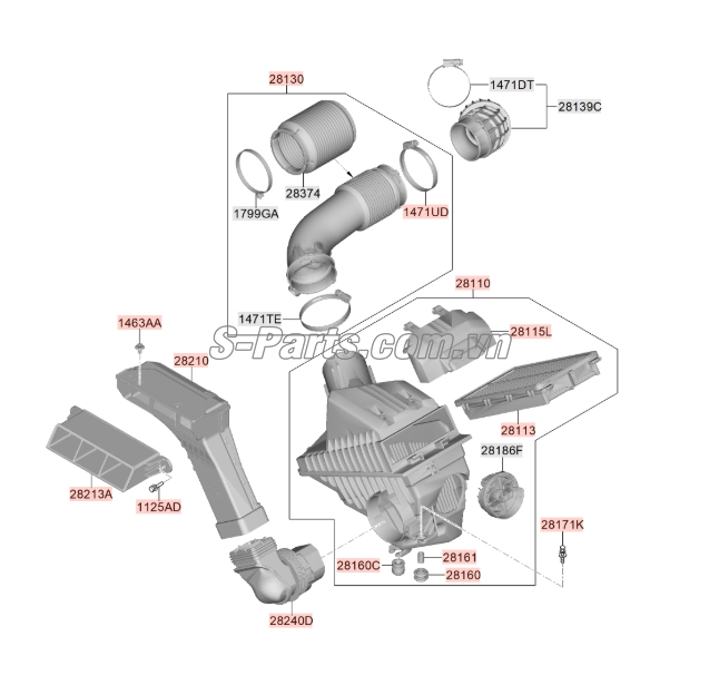 Lọc gió động cơ KIA Carnival 2021