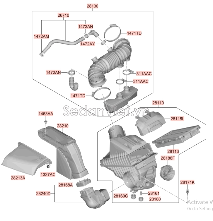 Lọc gió động cơ KIA Carnival 2021