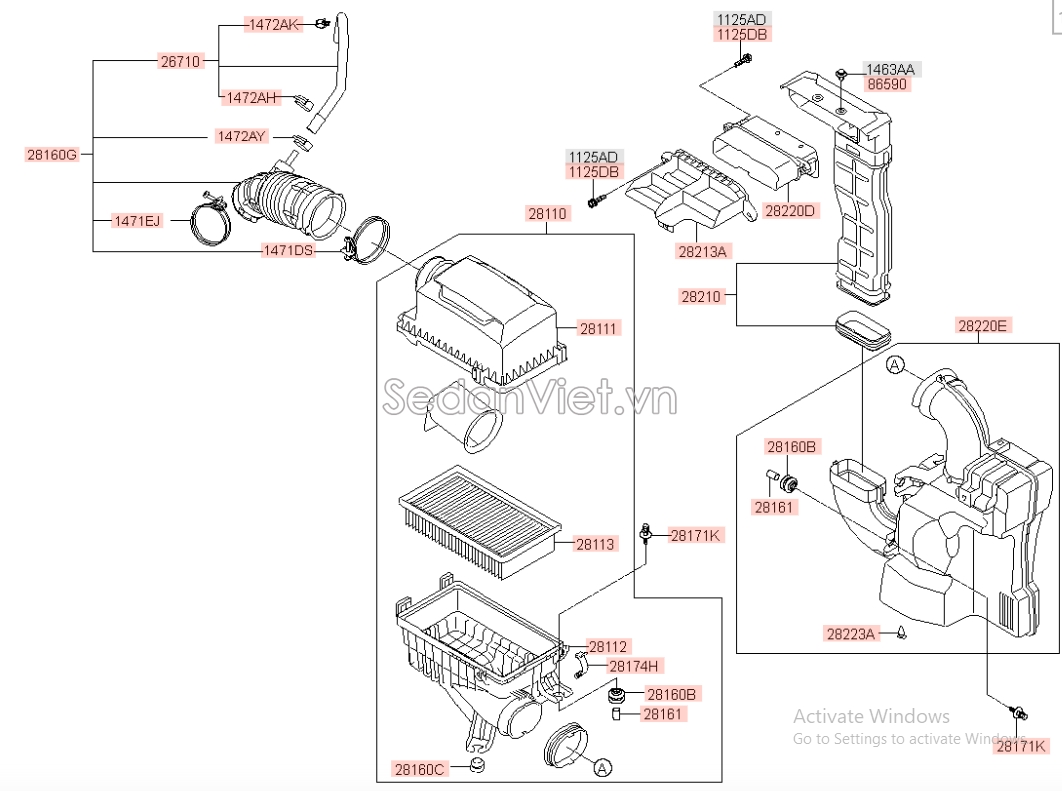 Lọc gió động cơ Hyundai i20 Active 2015
