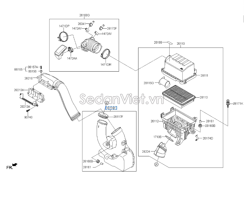 Lọc gió động cơ KIA Cerato 2019