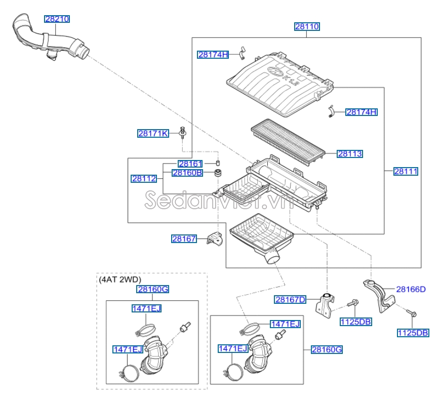 Lọc gió động cơ Hyundai i10 Grand 2017