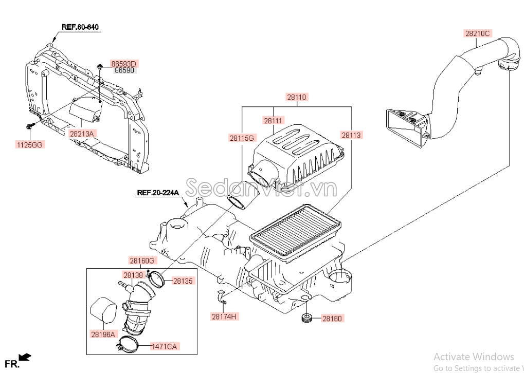 Lọc gió động cơ KIA Morning 2015