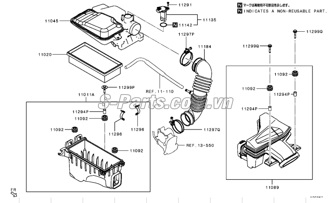 Lọc gió động cơ Mitsubishi Xforce 2023-2025