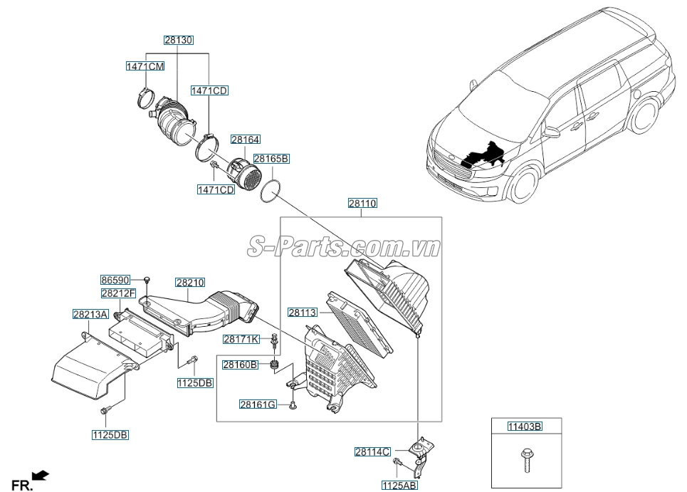 Lọc gió động cơ KIA Sedona 2015