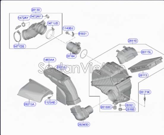 Lọc gió động cơ KIA Carnival 2021