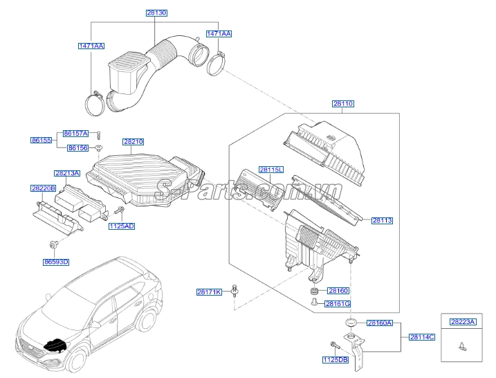 Lọc gió động cơ Hyundai Tucson 2015