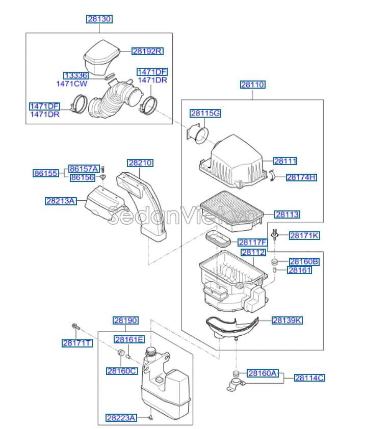 Lọc gió động cơ Hyundai Tucson 2010-2012