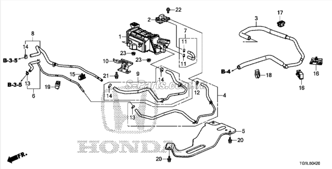 Van thu hồi xăng thừa Honda City 2017-2020