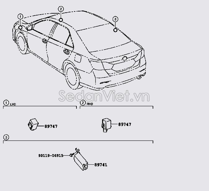 Cảm biến bảo mở cửa xe Toyota innova 2017