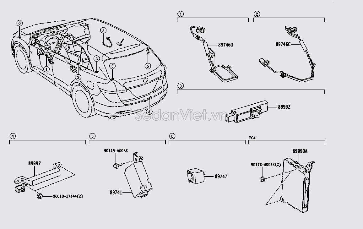 Cảm biến bảo mở cửa xe Toyota innova 2017