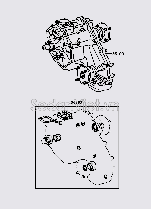 Hộp số phụ Toyota Fortuner 2009-2012