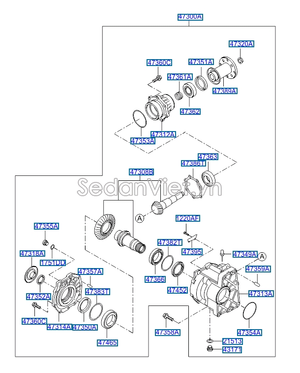 Phớt láp Hyundai Santafe Gold 2001-2005