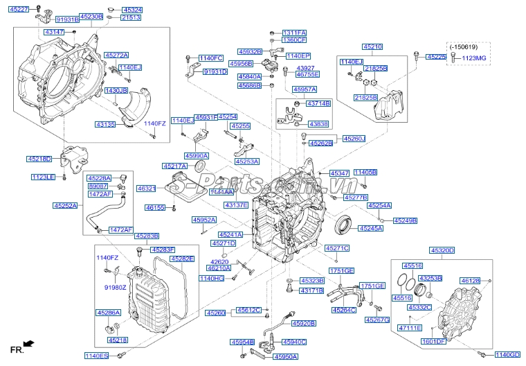 Chốt chặn Hyundai Santafe 2013-2015