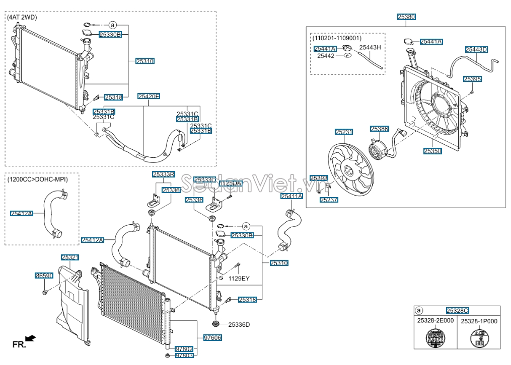 Cánh quạt gió động cơ KIA Morning 2015