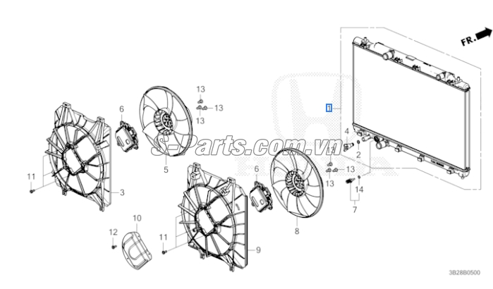 Cảm biến nhiệt độ nước Honda CR-V 2013-2014