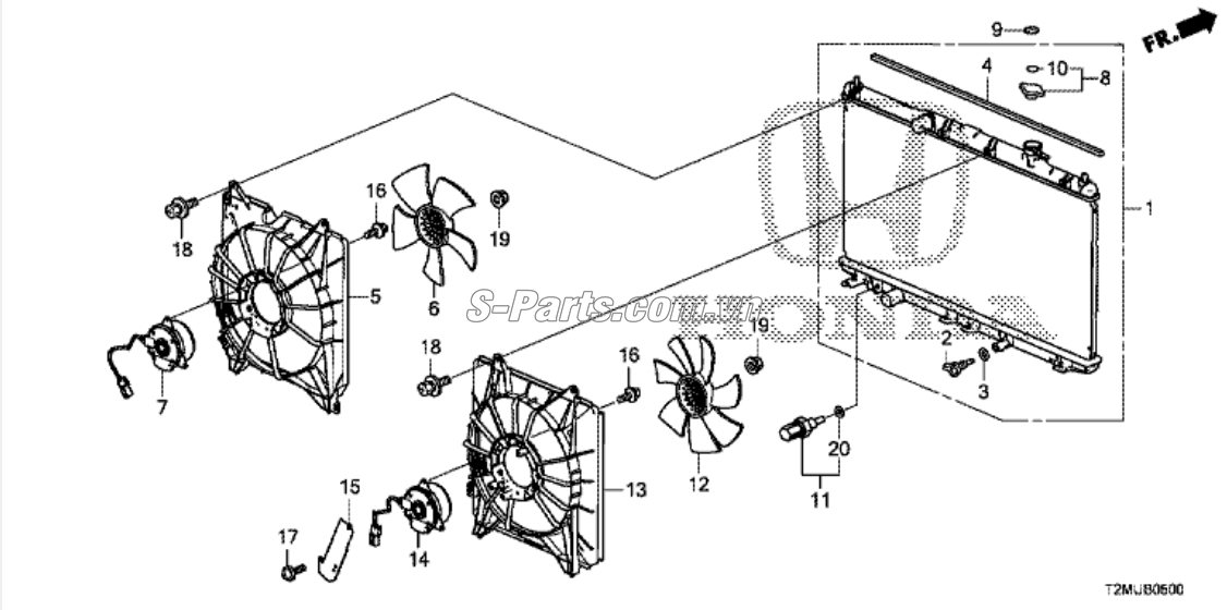 Cảm biến nhiệt độ nước Honda CR-V 2013-2014