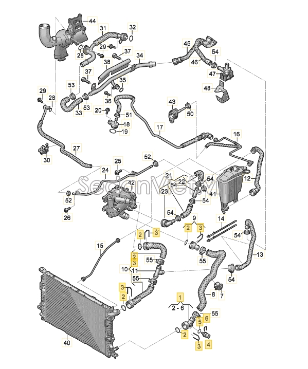 Cảm biến nhiệt độ nước Audi Q7 2008
