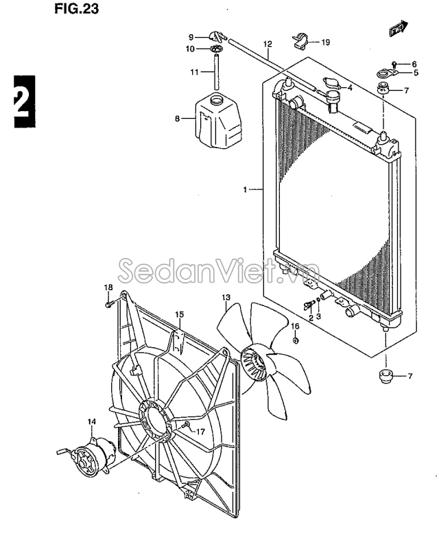 Ống dẫn nước vào két nước Suzuki Swift 2013-2017