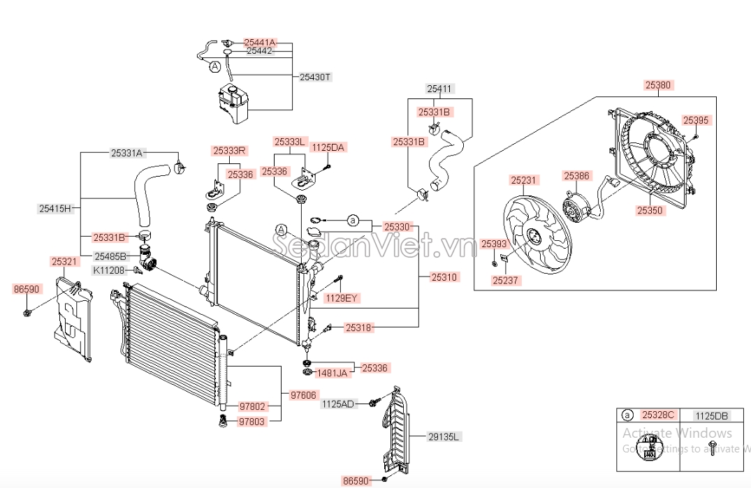 Nắp bình nước phụ KIA K3 2013-2016