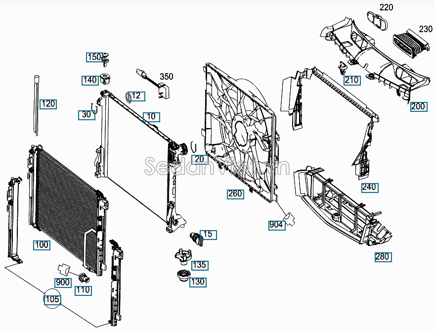 Giàn nóng Mercedes-Benz GLK220 2013