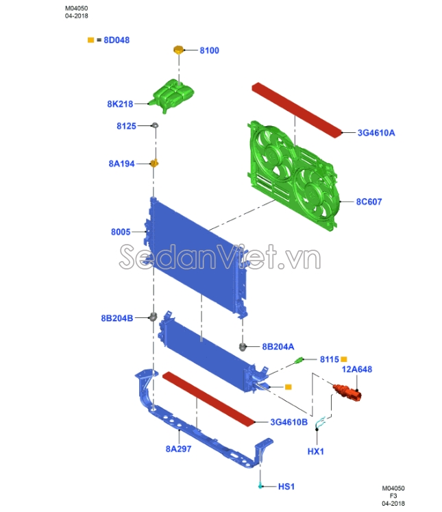Két làm mát turbo Ford Focus Trend 2017