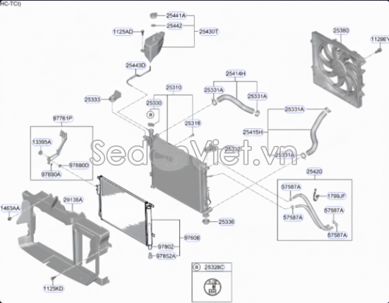 Nắp xả e nước KIA K3 2013-2016