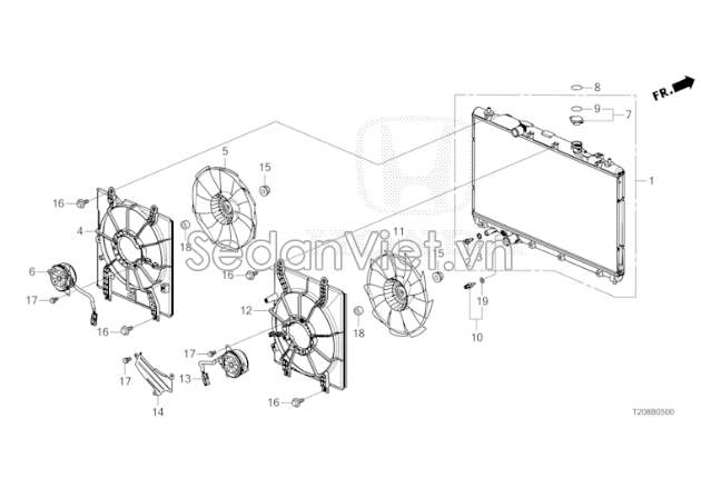 Cảm biến nhiệt độ nước Honda CR-V 2013-2014