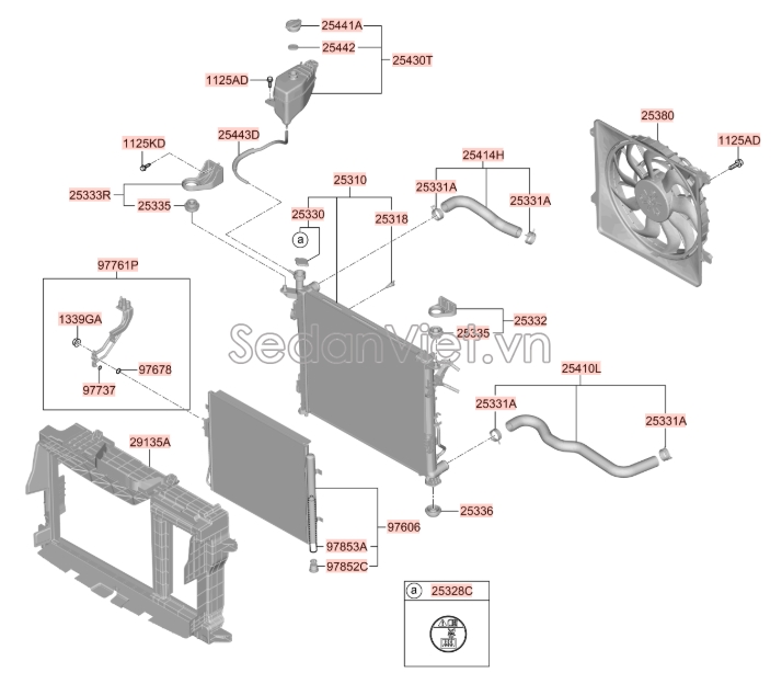 Nắp két nước Hyundai Accent 2018-2020