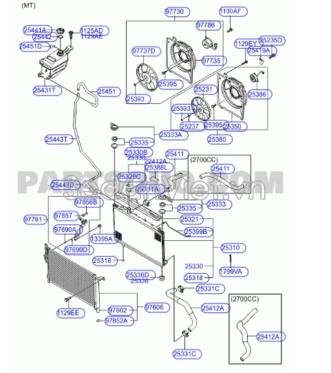 Nắp bình nước phụ Hyundai Starex 2014-2016
