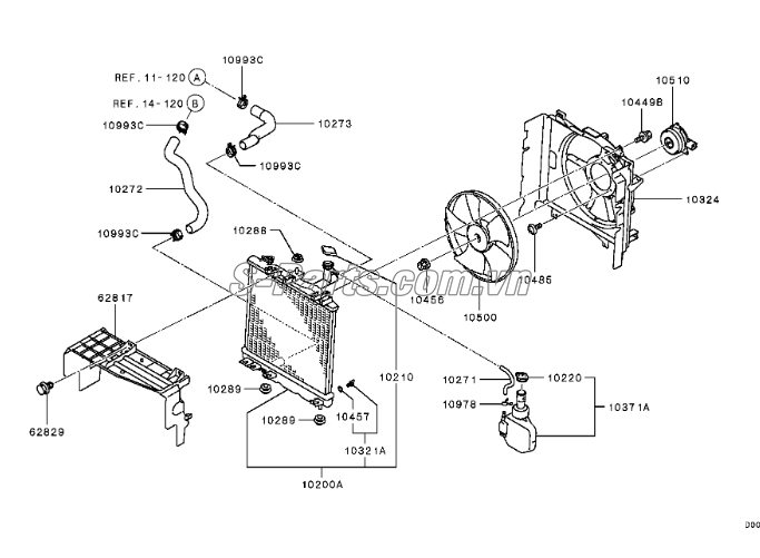 Mô tơ quạt gió động cơ Mitsubishi Attrage 2014-2018