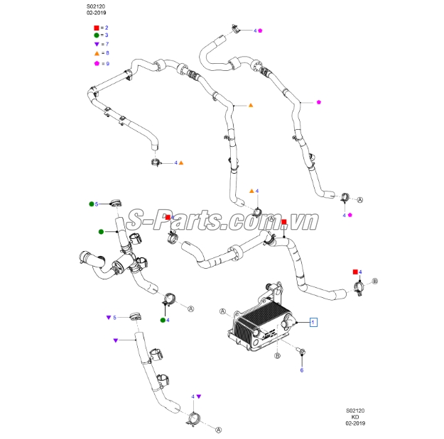 Ống tuy ô két nước Ford Ranger 2015