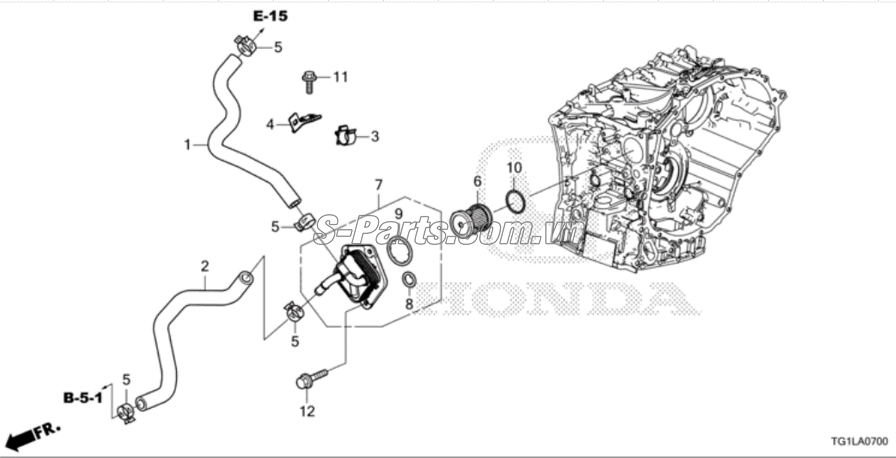 Két làm mát dầu hộp số tự động Honda City 2017