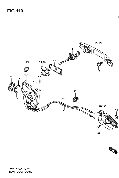 Tay mở cửa ngoài Suzuki XL7 2020