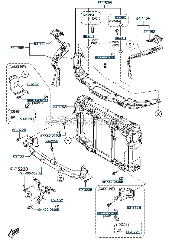 Nẹp bắt tai xe Mazda CX-5 2012-2015