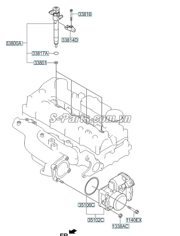 Kim phun dầu động cơ KIA Sorento 2009-2013