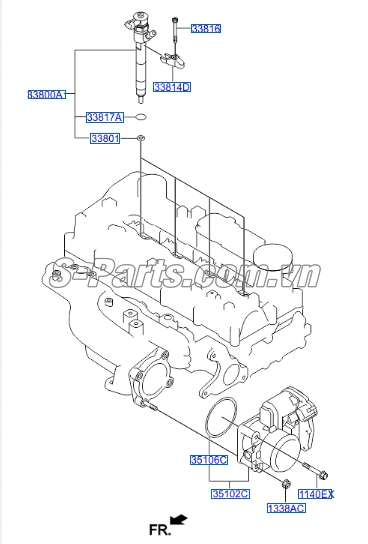 Cụm bướm ga Hyundai Santafe 2013-2015