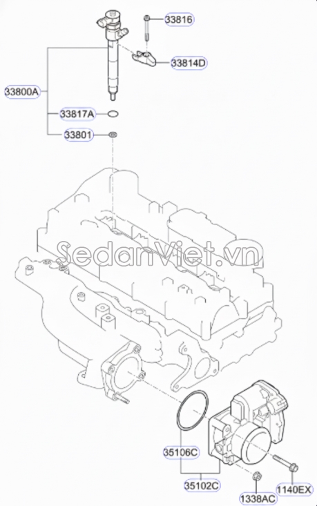 Kim phun dầu động cơ KIA Sedona 2015-2017
