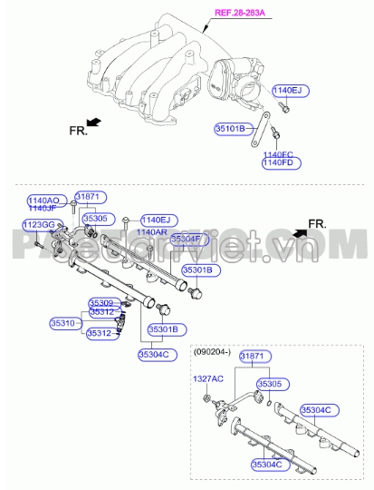 Kim phun xăng Hyundai Tucson 2008-2009