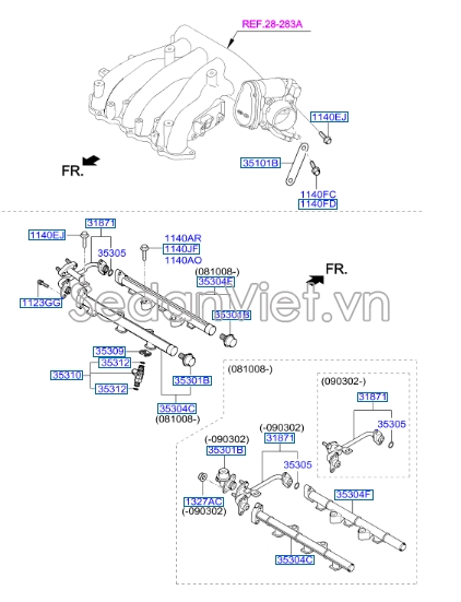 Kim phun xăng Hyundai Tucson 2008-2009