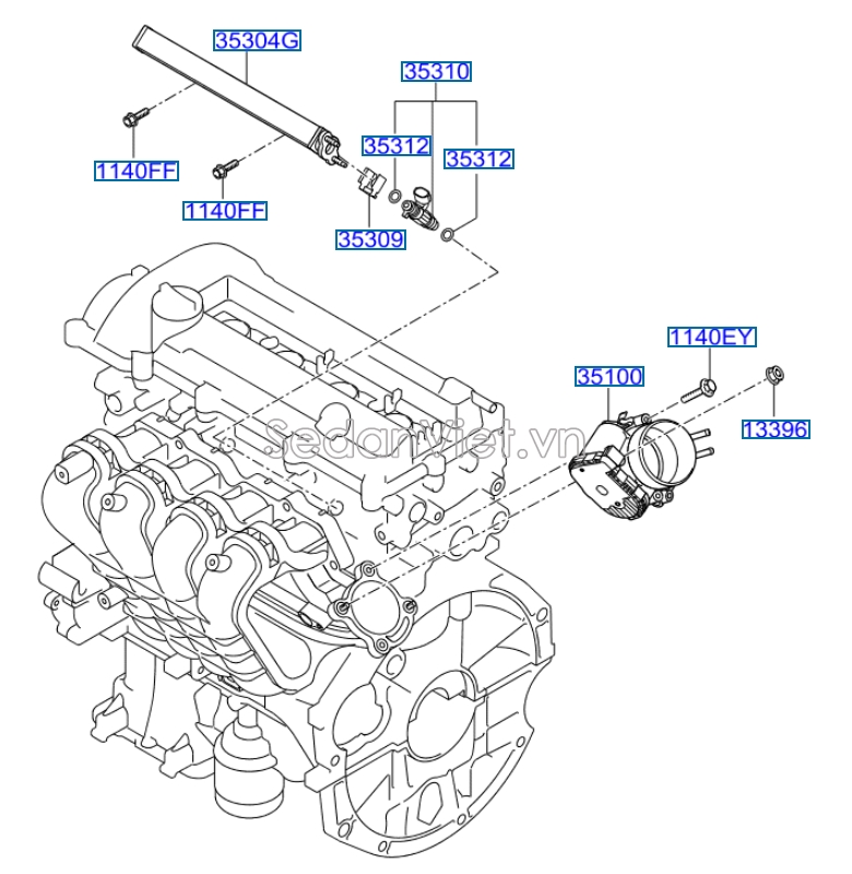 Cụm bướm ga KIA Morning 2015