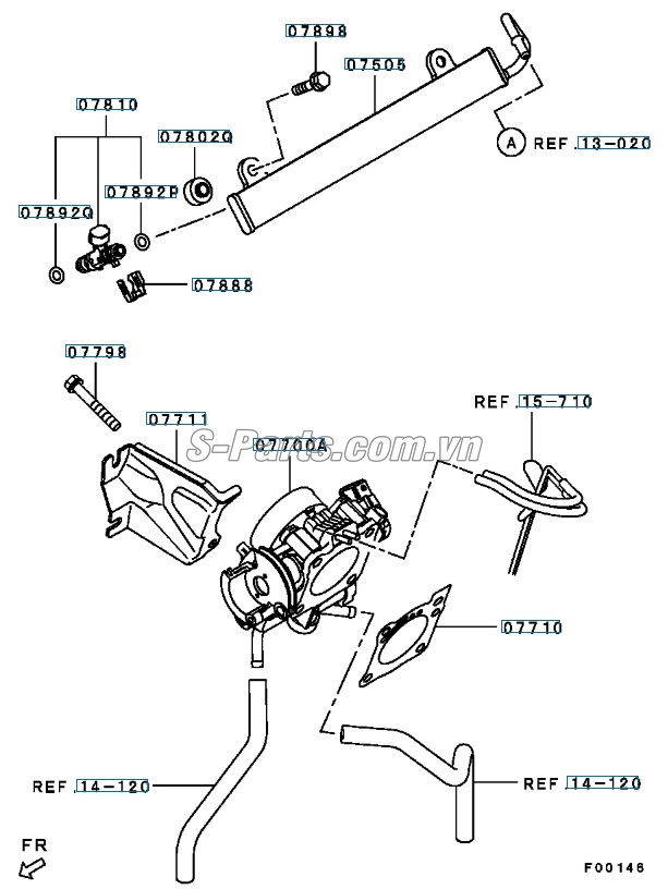 Cụm bướm ga Mitsubishi Triton 2005-2009