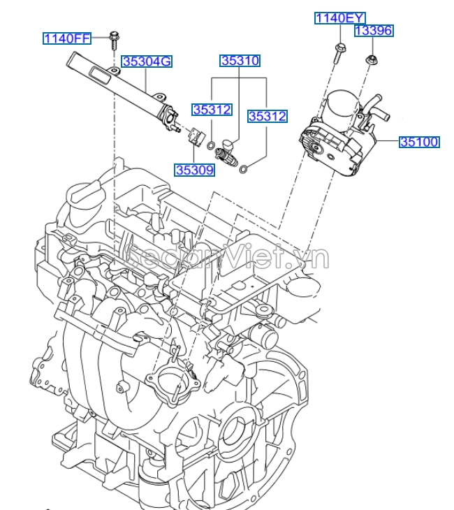 Kim phun xăng KIA Morning 2012-2014