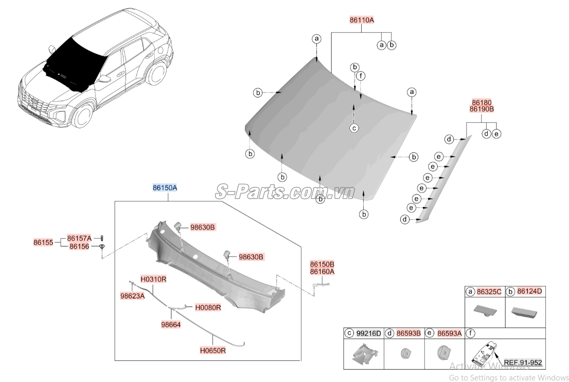 Ống dẫn nước rửa kính Hyundai Tucson 2015-2017