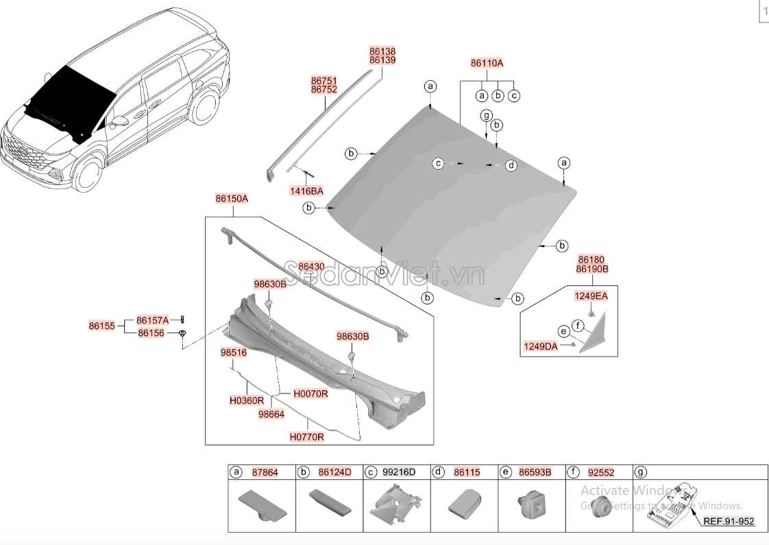 Vòi phun nước rửa kính Hyundai Tucson 2015-2017