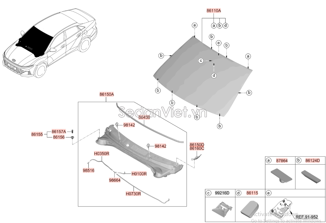 Vòi phun nước rửa kính Hyundai Accent 2018-2020