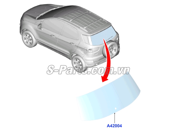 Kính chắn gió sau Ford Ecosport 2013-2016